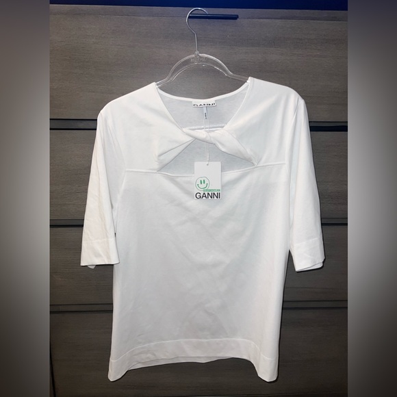 GANNI basic cotton jersey top NWT - Picture 9 of 11